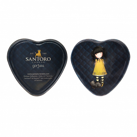 Баночка в форме сердечка Gorjuss Tartan - Ruby (Yellow)