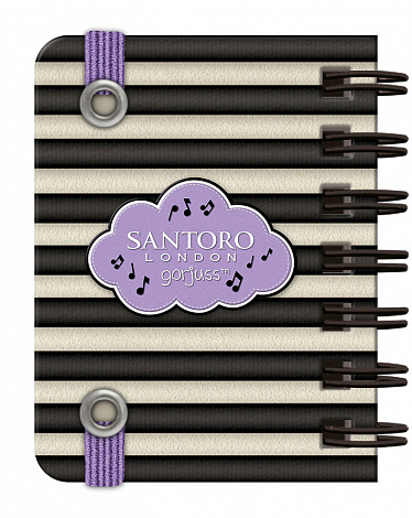 Блокнот с брелоком для ключей Santoro Melodies - The Duet