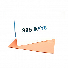 Открытка с вырубкой "365 days"